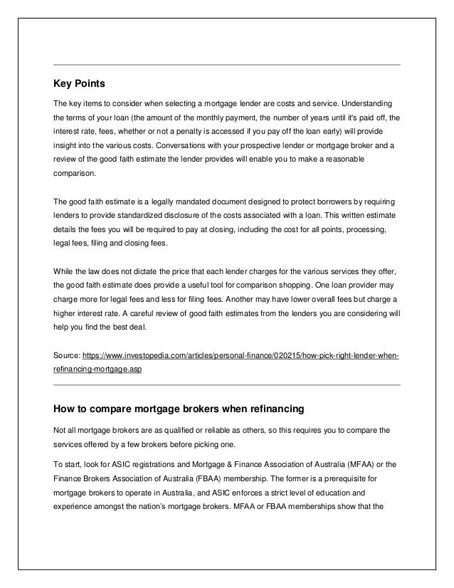 Definitive Guide To Select A Lender For Home Refinance