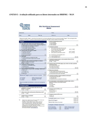 48



ANEXO E - Avaliação utilizada para os idosos internados no HRHMG – MAN
 