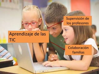 Aprendizaje de las 
TIC 
Supervisión de 
los profesores 
Colaboración 
familias 
4 
 
