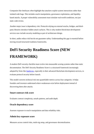 Security In Depth Checklist.pdf DeFi Security Checklist Before Launch.pdf