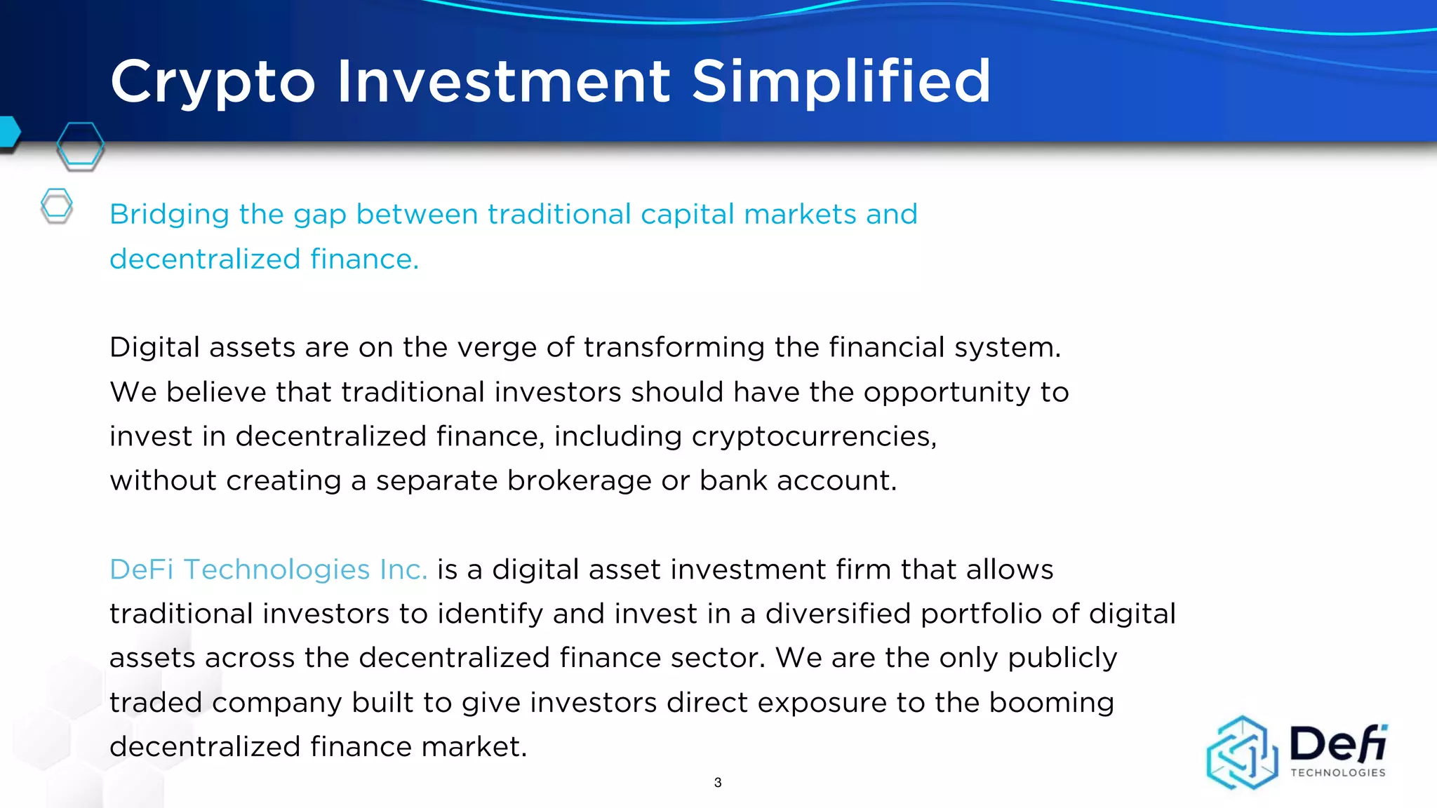 DeFi Technologies Deck - January 2022 | PDF