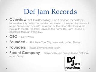 Def jam records | PPTX