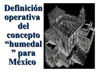 DefiniciónDefinición
operativaoperativa
deldel
conceptoconcepto
“humedal“humedal
” para” para
MéxicoMéxico
 