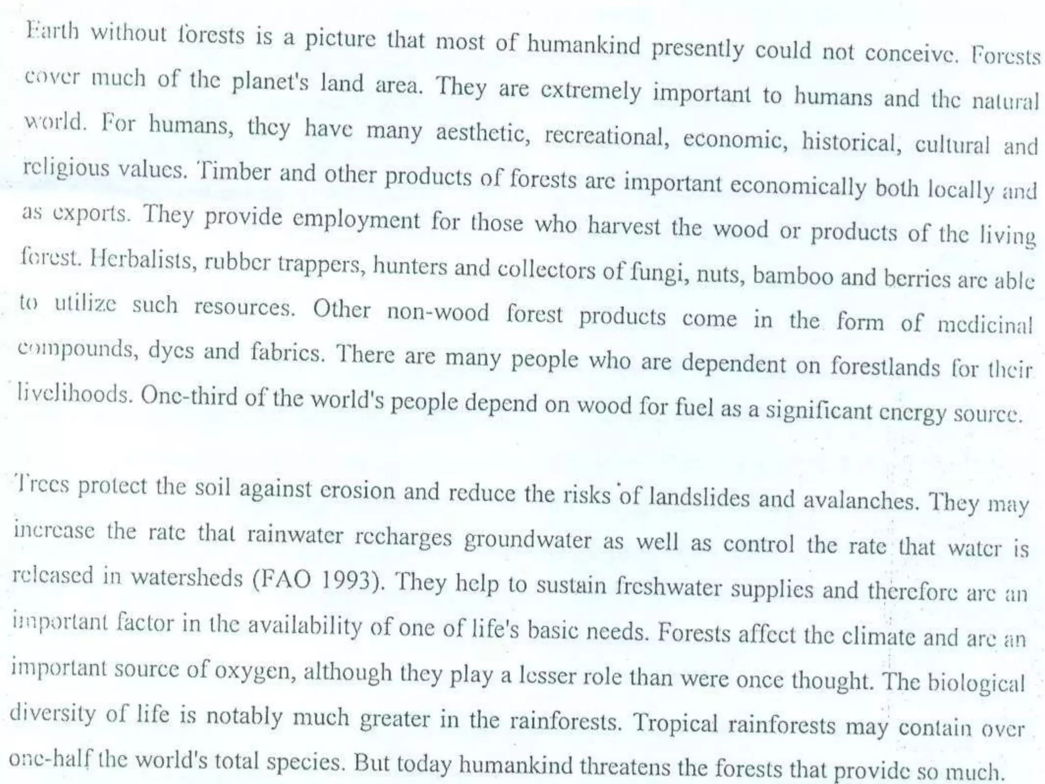 Deforestation BY Muhammad Fahad Ansari  12IEEM14