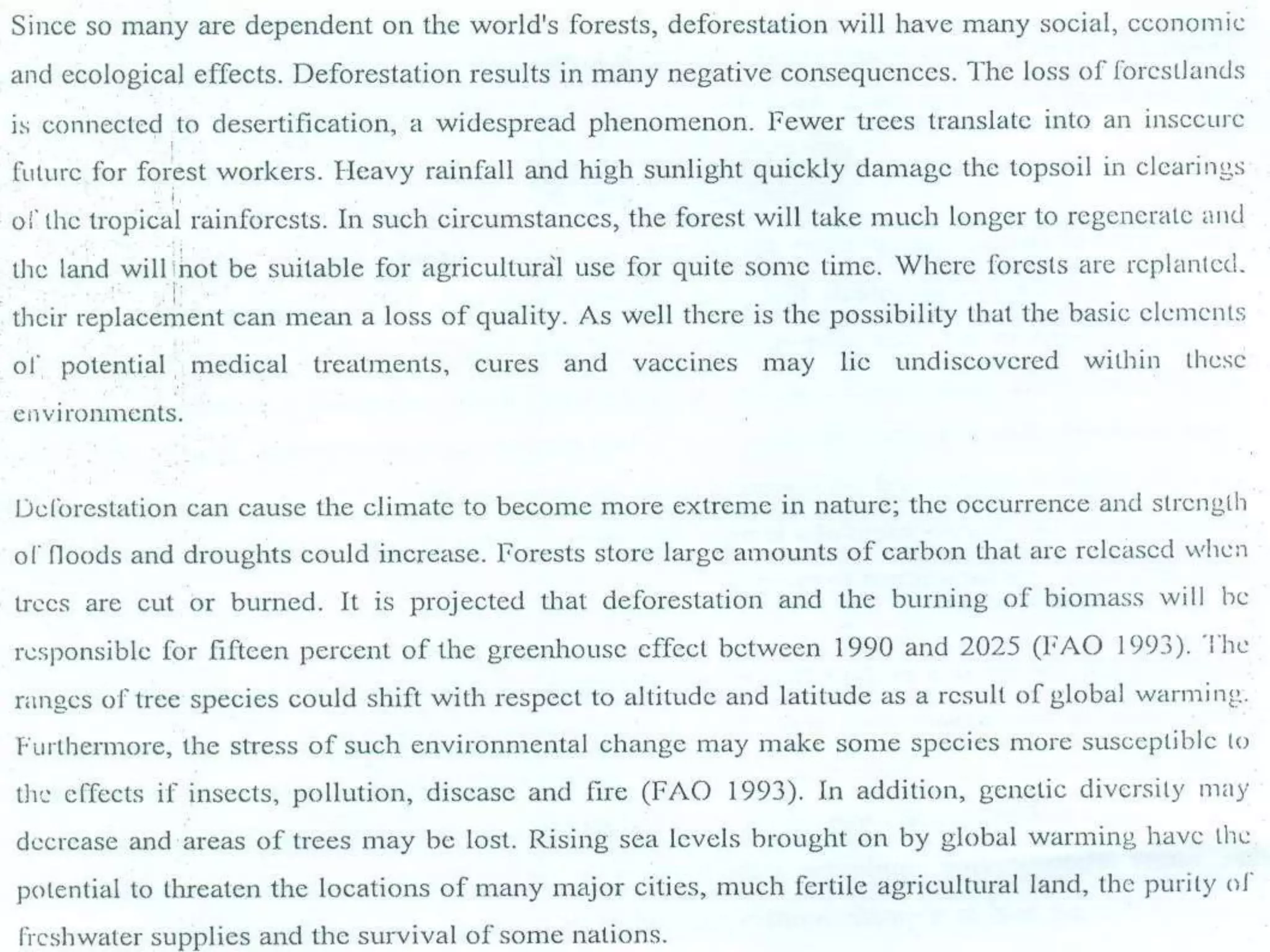 Deforestation BY Muhammad Fahad Ansari  12IEEM14