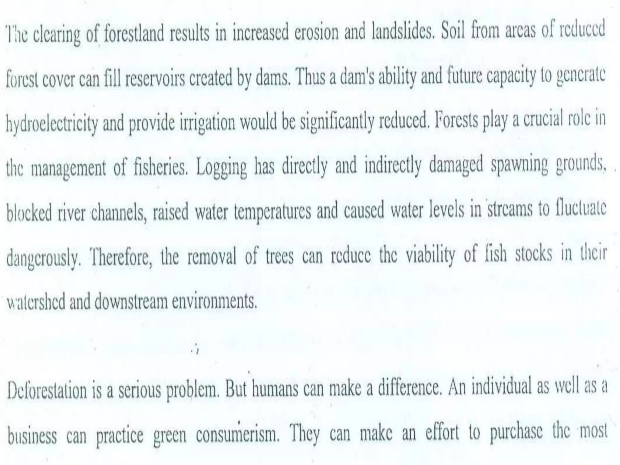 Deforestation BY Muhammad Fahad Ansari  12IEEM14