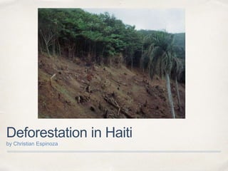 Deforestation in Haiti
by Christian Espinoza
 