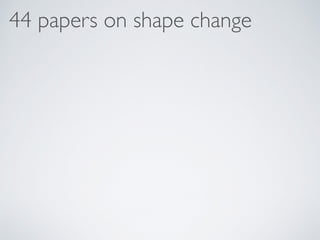 44 papers on shape change
 