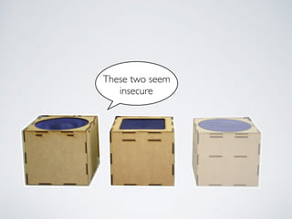 These two seem
insecure
 