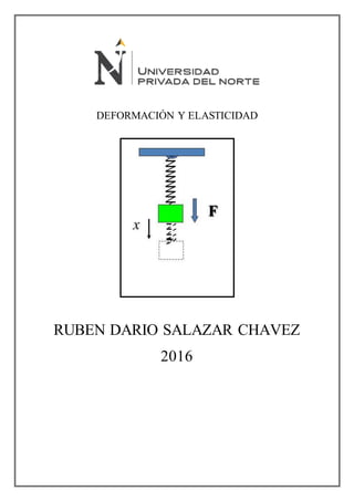DEFORMACIÓN Y ELASTICIDAD
RUBEN DARIO SALAZAR CHAVEZ
2016
 
