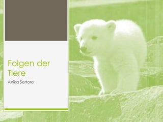 Folgen der
Tiere
Anika Sertore
 