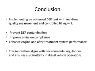 DER TANK WITH MECHANISM DEF QUAILTY CONTROL DEF FILLING | PPTX