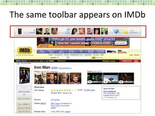 The same toolbar appears on IMDb 