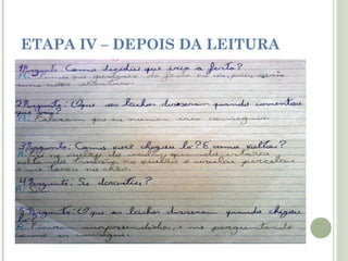 ETAPA IV – DEPOIS DA LEITURA

 