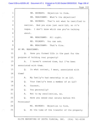 Case 0:09-cv-62035-JIC Document 47-1 Entered on FLSD Docket 09/03/2010 Page 106 of
134
 