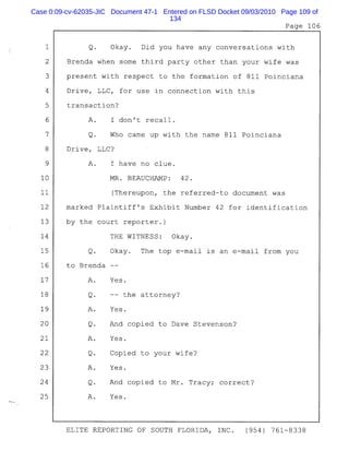 Case 0:09-cv-62035-JIC Document 47-1 Entered on FLSD Docket 09/03/2010 Page 109 of
134
 