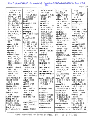 Case 0:09-cv-62035-JIC Document 47-1 Entered on FLSD Docket 09/03/2010 Page 127 of
134
 