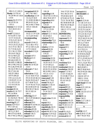 Case 0:09-cv-62035-JIC Document 47-1 Entered on FLSD Docket 09/03/2010 Page 130 of
134
 