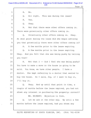 Case 0:09-cv-62035-JIC Document 47-1 Entered on FLSD Docket 09/03/2010 Page 24 of
134
 