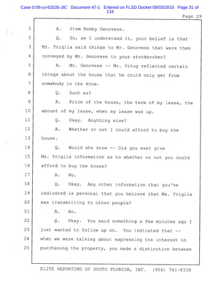 Case 0:09-cv-62035-JIC Document 47-1 Entered on FLSD Docket 09/03/2010 Page 31 of
134
 