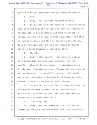 Case 0:09-cv-62035-JIC Document 47-1 Entered on FLSD Docket 09/03/2010 Page 32 of
134
 