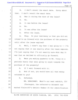 Case 0:09-cv-62035-JIC Document 47-1 Entered on FLSD Docket 09/03/2010 Page 59 of
134
 