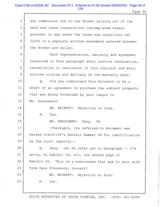Case 0:09-cv-62035-JIC Document 47-1 Entered on FLSD Docket 09/03/2010 Page 95 of
134
 