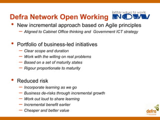 Defra Work Defra Network Open Working - a CloudStore case study | PPT