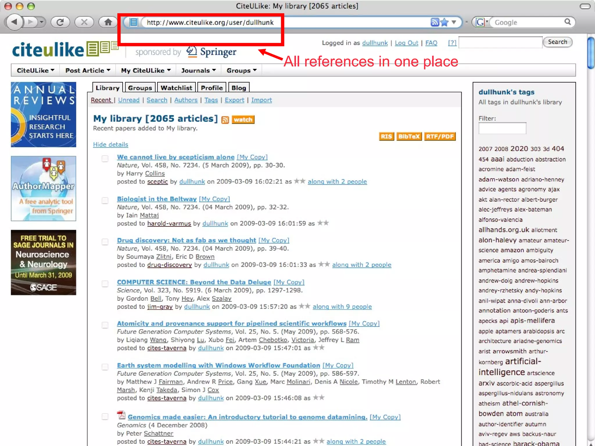 All references in one place 