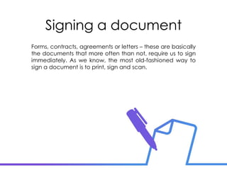 How to add your electronic signature to your documents | PDF