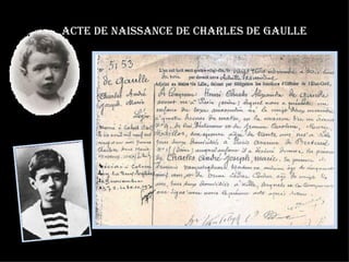 Acte de nAissAnce de chArles de gAulle
 