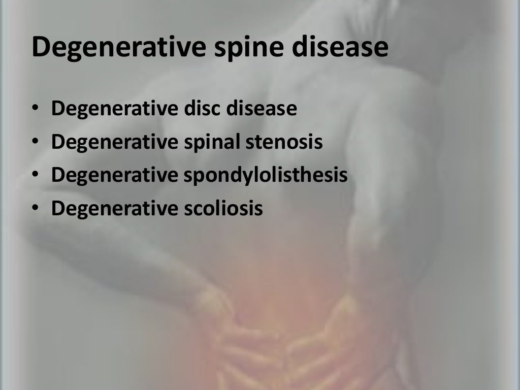 Degenerative disorder ms iii