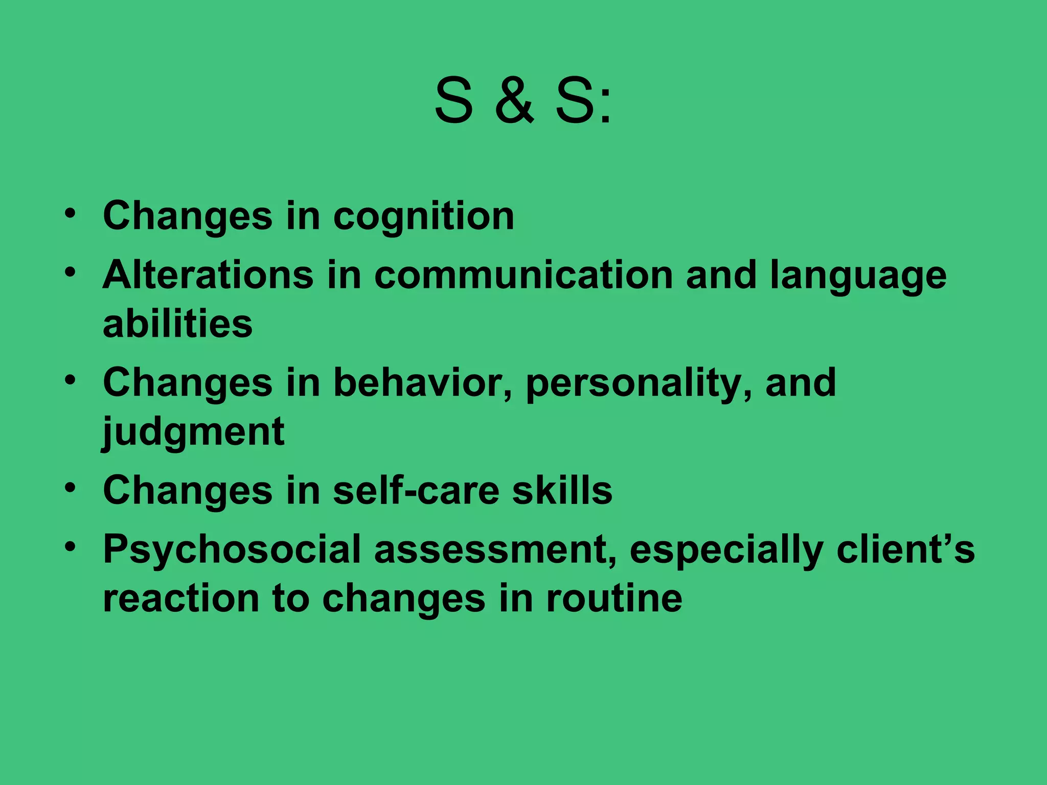 Degenerative disorders