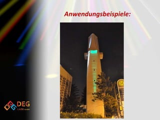 Umweltfreundlich. Niedrige Belastung durch Lichtsmog, da konzentrierte und gerichtete Beleuchtung nur an der richtigen Stelle.LB-10 Serie		Unikum an sich	LB-10 Serie ist ein kompakter Hochleistungsscheinwerfer mit einem funktionalen und sehr kompakten Design. Das erlaubt die Installation des Scheinwerfers in den verschiedensten Umgebungen und Anwendungsbereichen, auch besonders anspruchsvollen Werbebeleuchtungen und Architekturbeleuchtungen.Die LB-10 Serie ist für Innen- und Außenmontage und auf normal entflammbaren Untergrunden geeignet.	Die LB-10 Serie zeichnet sich durch Robustheit, Zuverlässigkeit und eine leichte Montage aus. 	Die Scheinwerfer der LB-10 Serie bieten höchste Qualität und garantieren eine lange Lebenszeit von bis zu 50 000 Stunden.