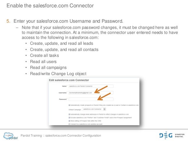 tutorial for salesforce g-connector salesforce.com for DEG tutorial an presents Pardotâs Connector
