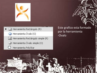 Este grafico esta formado
por la herramienta
-Ovalo
 