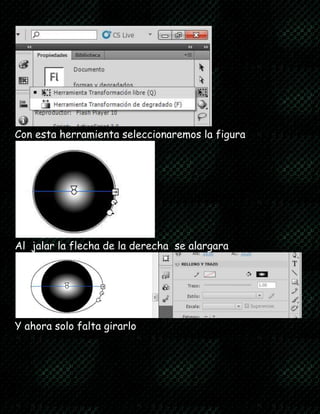 Con esta herramienta seleccionaremos la figura
Al jalar la flecha de la derecha se alargara
Y ahora solo falta girarlo
 