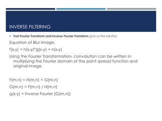 Image Degradation & Resoration | PPTX