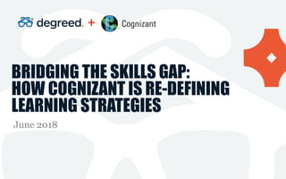 BRIDGING THE SKILLS GAP:
HOW COGNIZANT IS RE-DEFINING
LEARNING STRATEGIES
June 2018
+
 