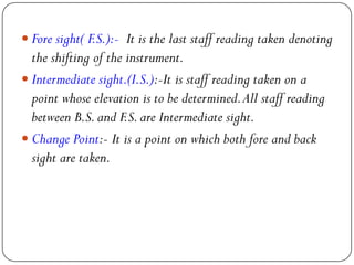 Intermediate Sight levelling and contouring | PDF