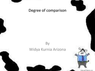 Degree of comparison
By
Widya Kurnia Arizona
 