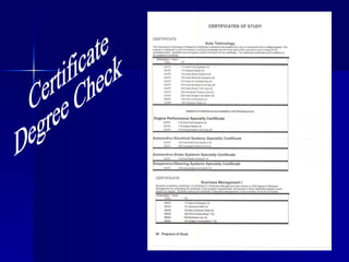 Certificate Degree Check 