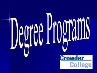 Degree Programs 