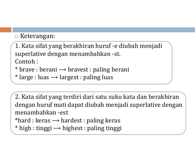 Degrees of comparison Degrees of comparison