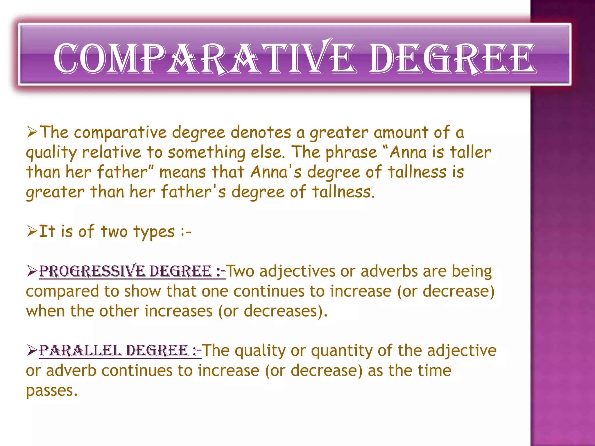 Degrees of comparison...!!! | PPTX