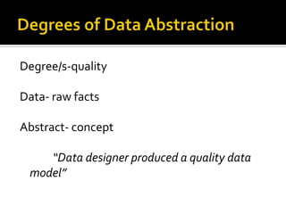 Degrees of data abstraction copy | PPT