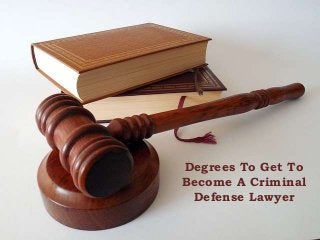 Degrees To Get To
Become A Criminal
Defense Lawyer
 