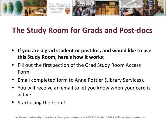 Mcmaster Library Study Room Mcmaster Library Study Room