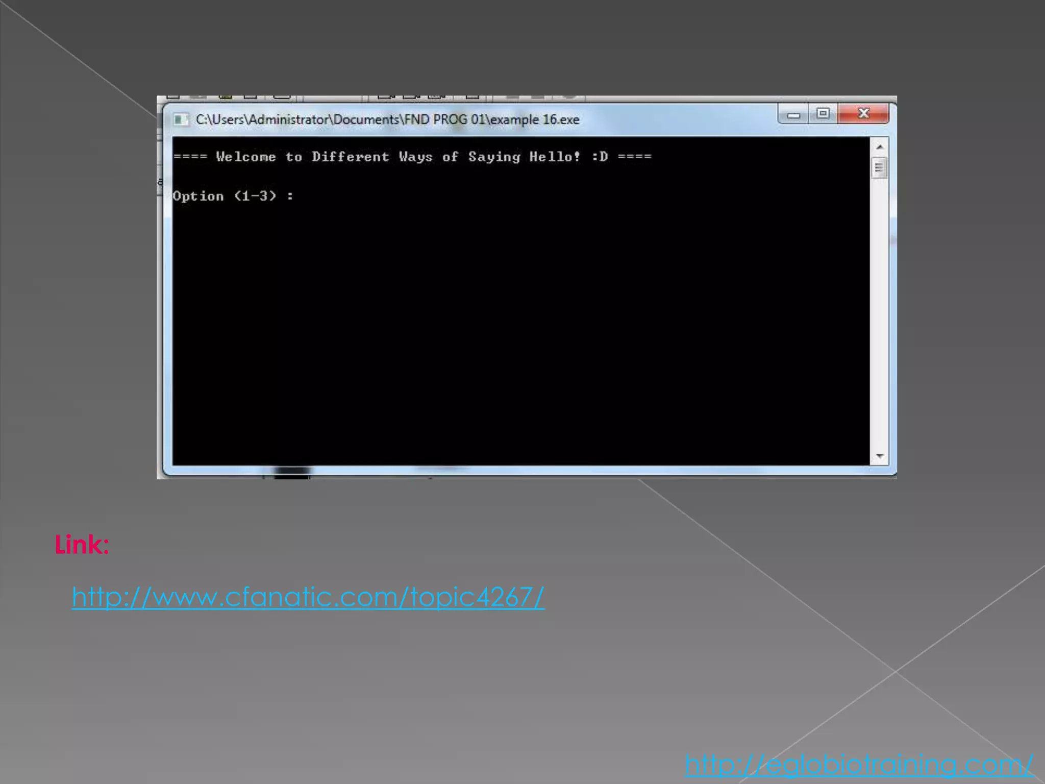 Link:

 http://www.cfanatic.com/topic4267/




                                      http://eglobiotraining.com/
 