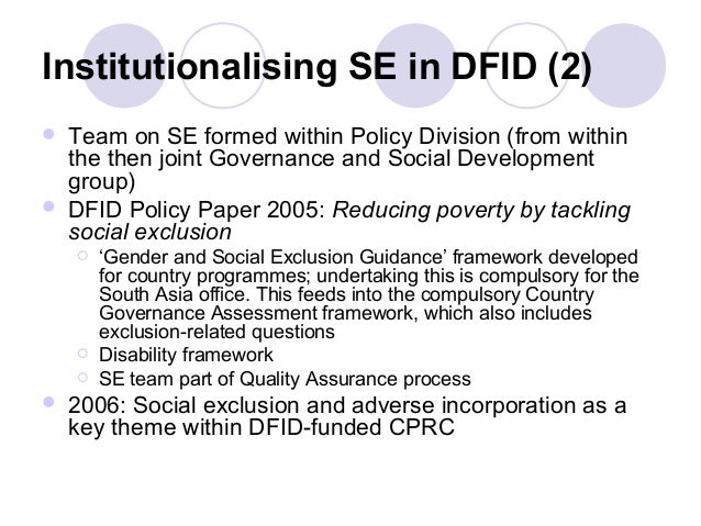 social divisions social exclusion and social The article argues that, within this discourse, the concept of social exclusion oper ates both to devalue unpaid work and to obscure the inequalities between paid workers, as well as to obscure the fundamental social division be tween the property-owning class and the rest of society. social divisions social exclusion and social The article argues that, within this discourse, the concept of social exclusion oper ates both to devalue unpaid work and to obscure the inequalities between paid workers, as well as to obscure the fundamental social division be tween the property-owning class and the rest of society.